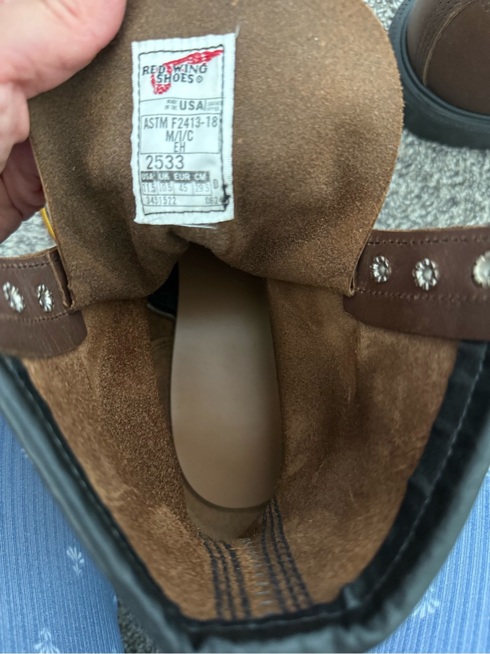 Red Wing Shoes Steel Toe Supersole X Boots Size 11.5 - Picture 12 of 12